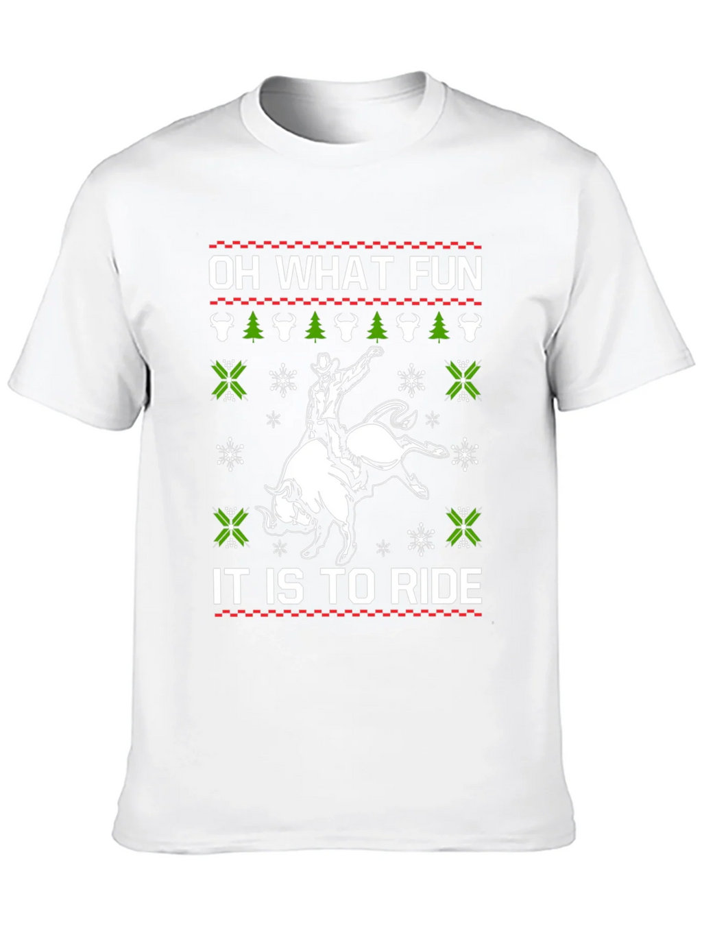 Funny Rodeo Christmas T-Shirt - Oh What Fun product image 9