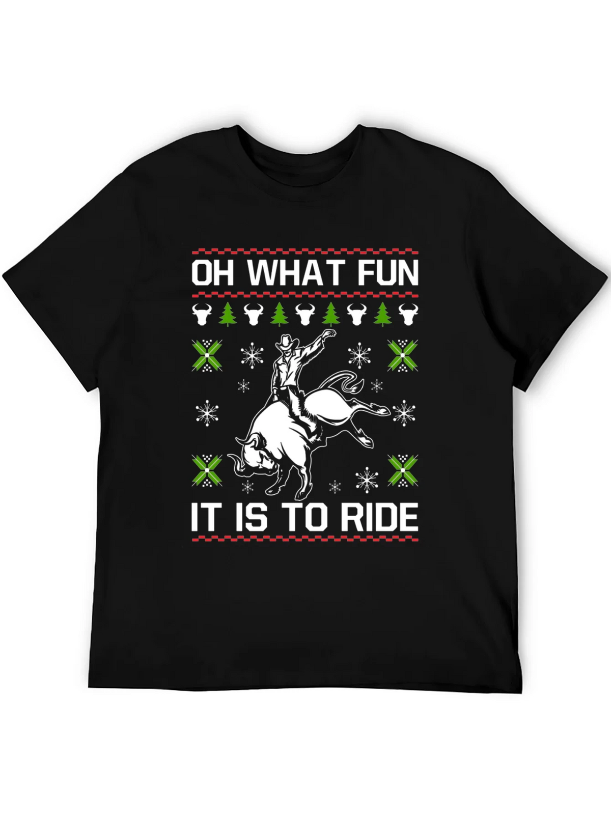 Funny Rodeo Christmas T-Shirt - Oh What Fun product image 5