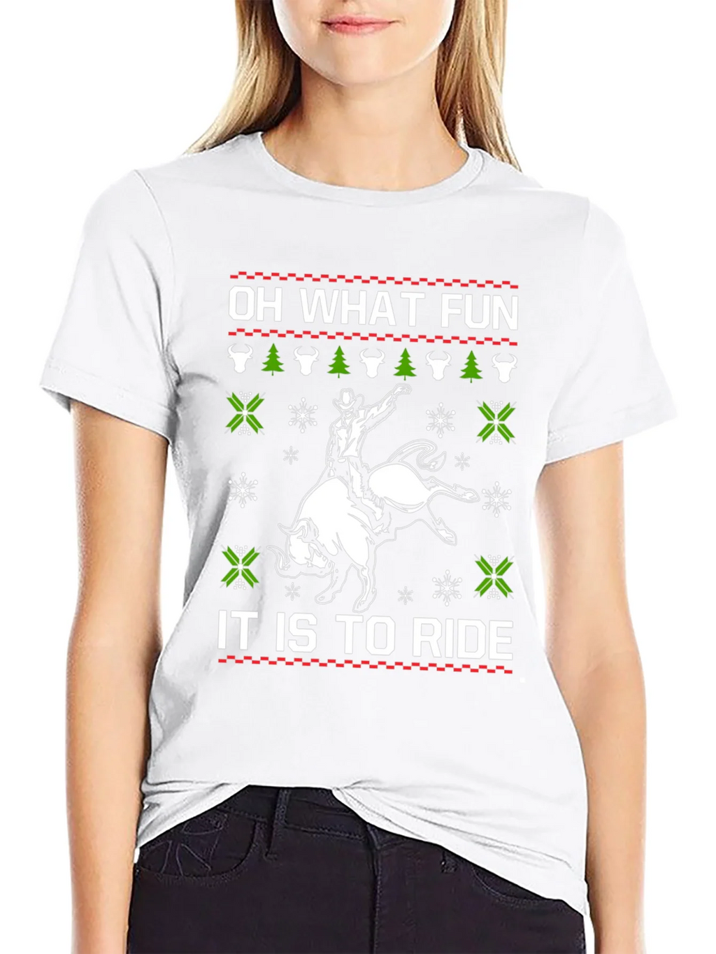 Funny Rodeo Christmas T-Shirt - Oh What Fun product image 8
