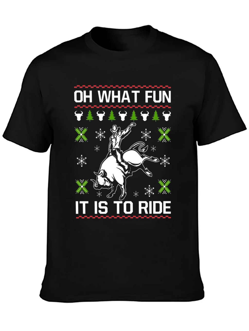 Funny Rodeo Christmas T-Shirt - Oh What Fun product image 3