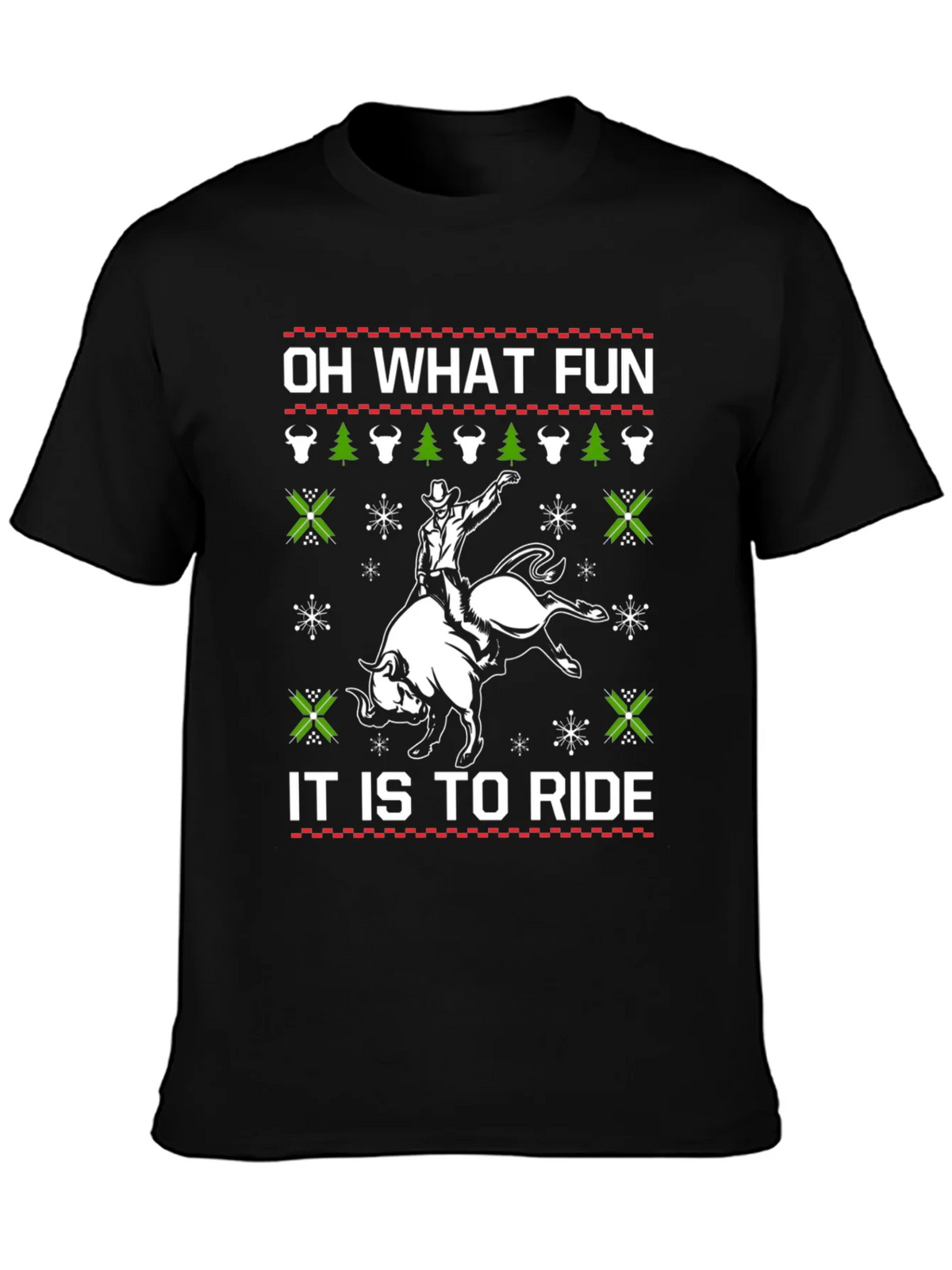 Funny Rodeo Christmas T-Shirt - Oh What Fun product image 3