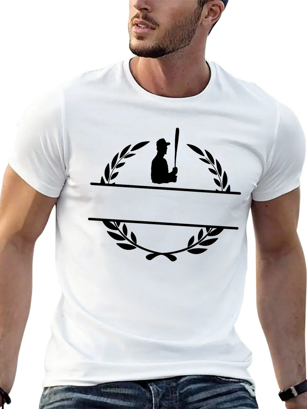 Baseball Player Wreath Graphic Tee product image 12