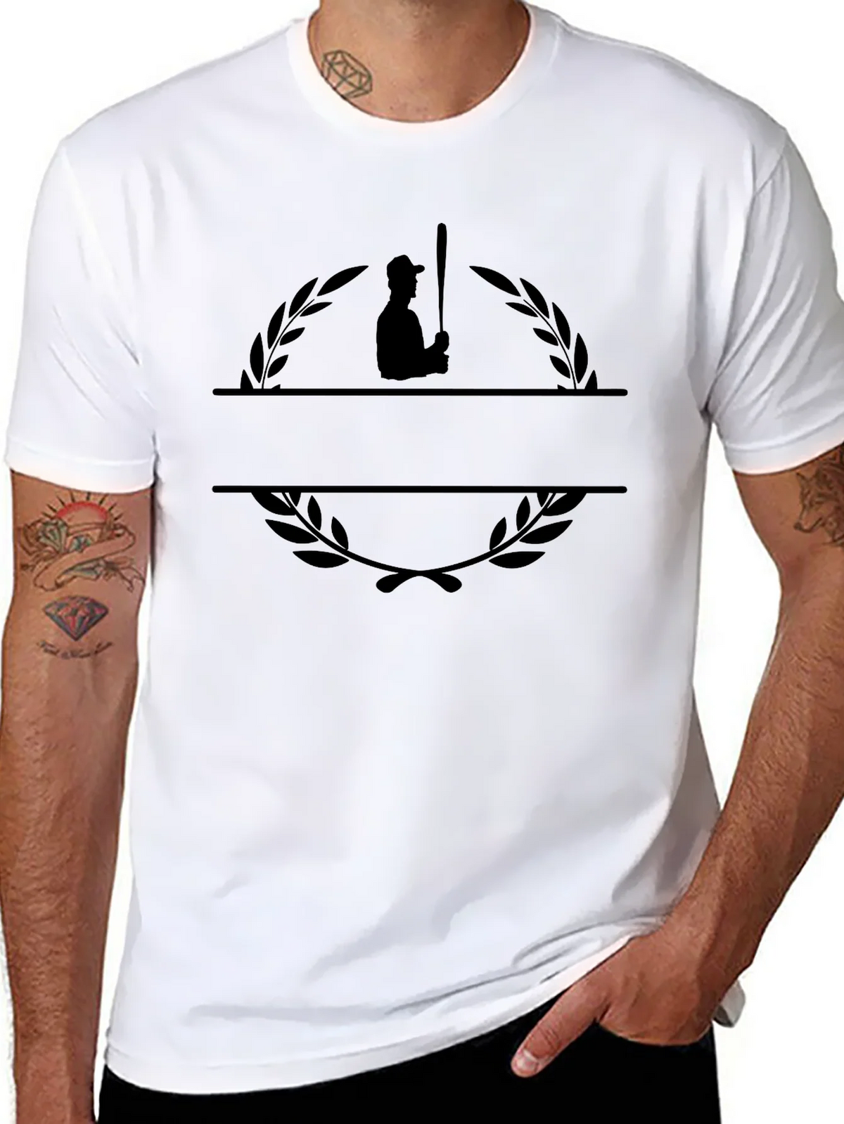 Baseball Player Wreath Graphic Tee product image 7
