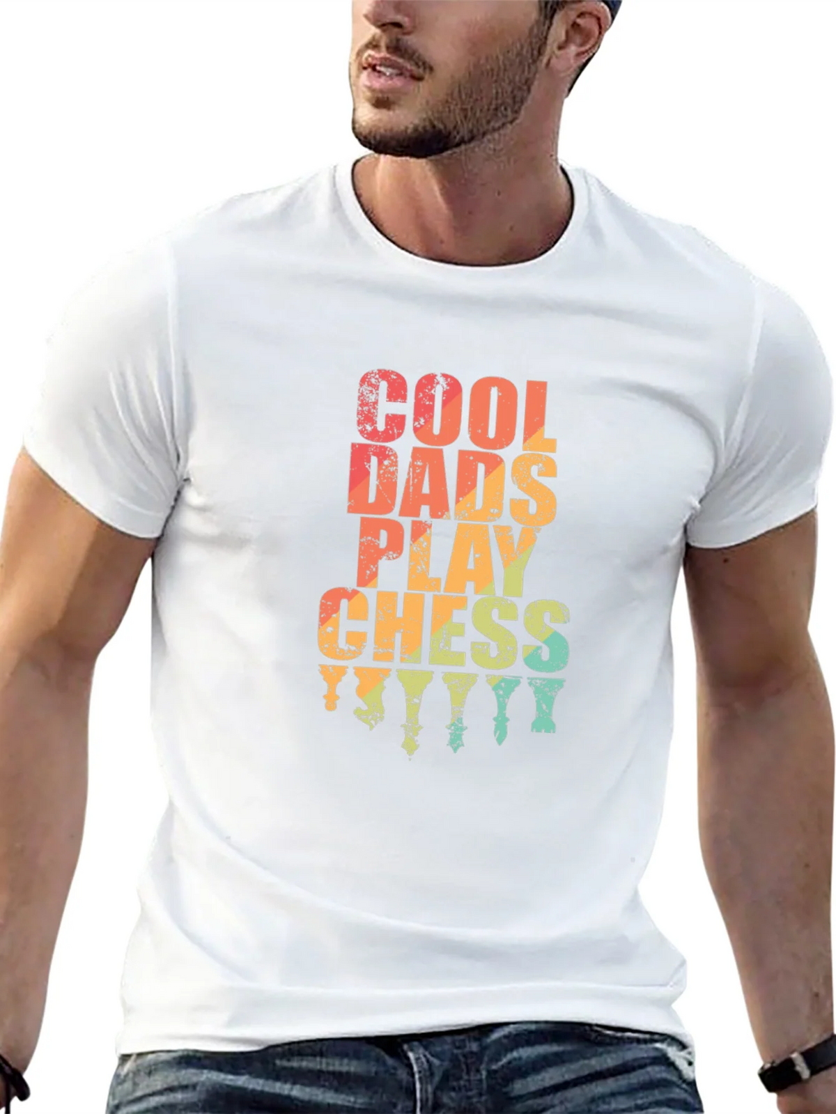 Cool Dads Play Chess Graphic Tee product image 8