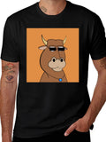 Cool Cartoon Cow Graphic Tee product image 1