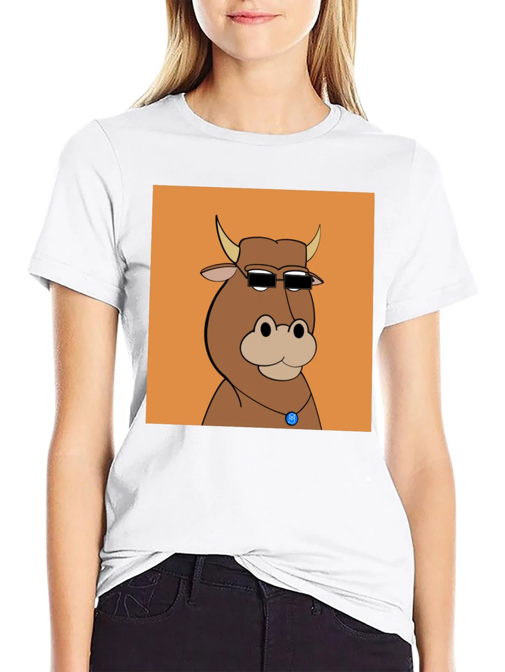 Cool Cartoon Cow Graphic Tee product image 8