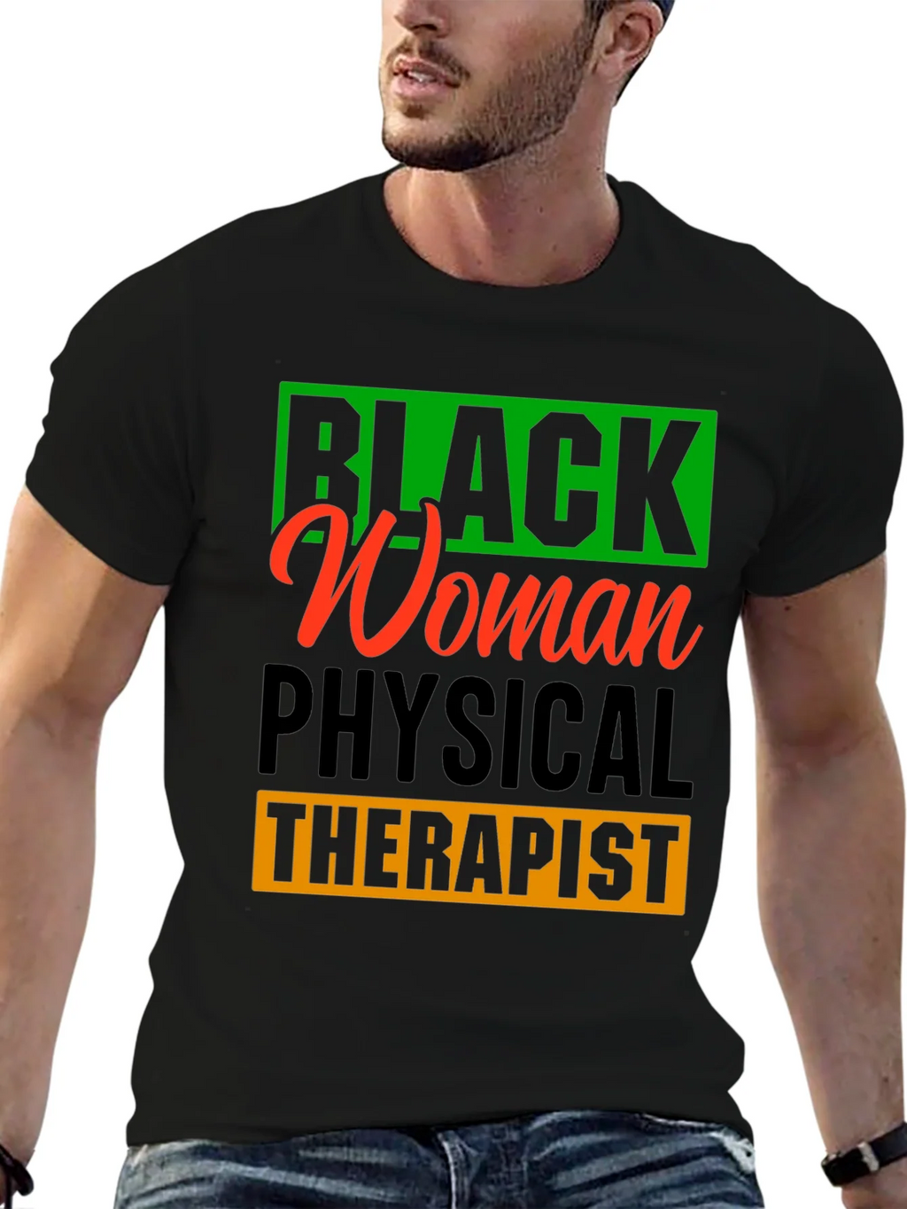 Black Woman Physical Therapist Graphic T-Shirt product image 4