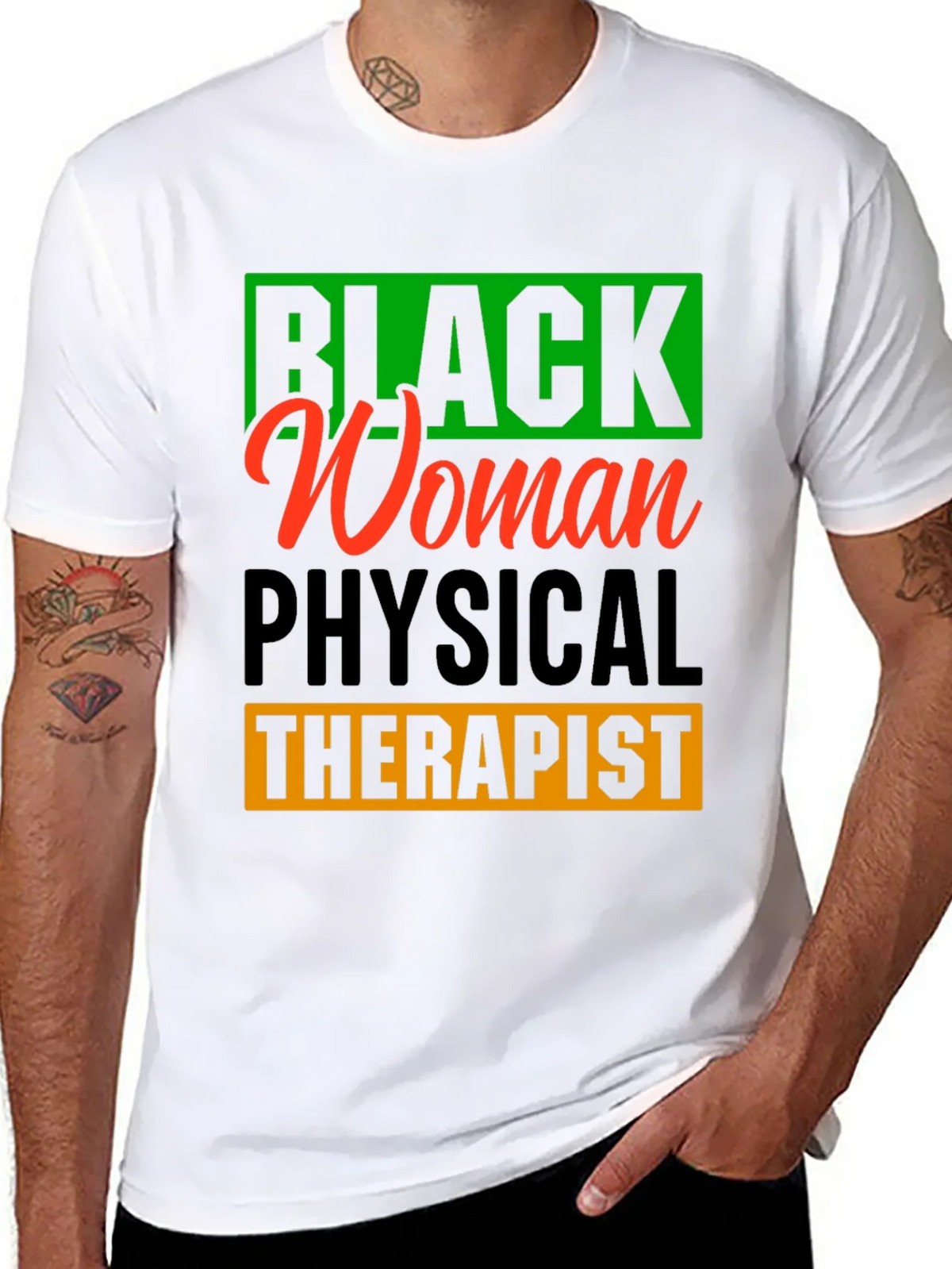 Black Woman Physical Therapist Graphic T-Shirt product image 5