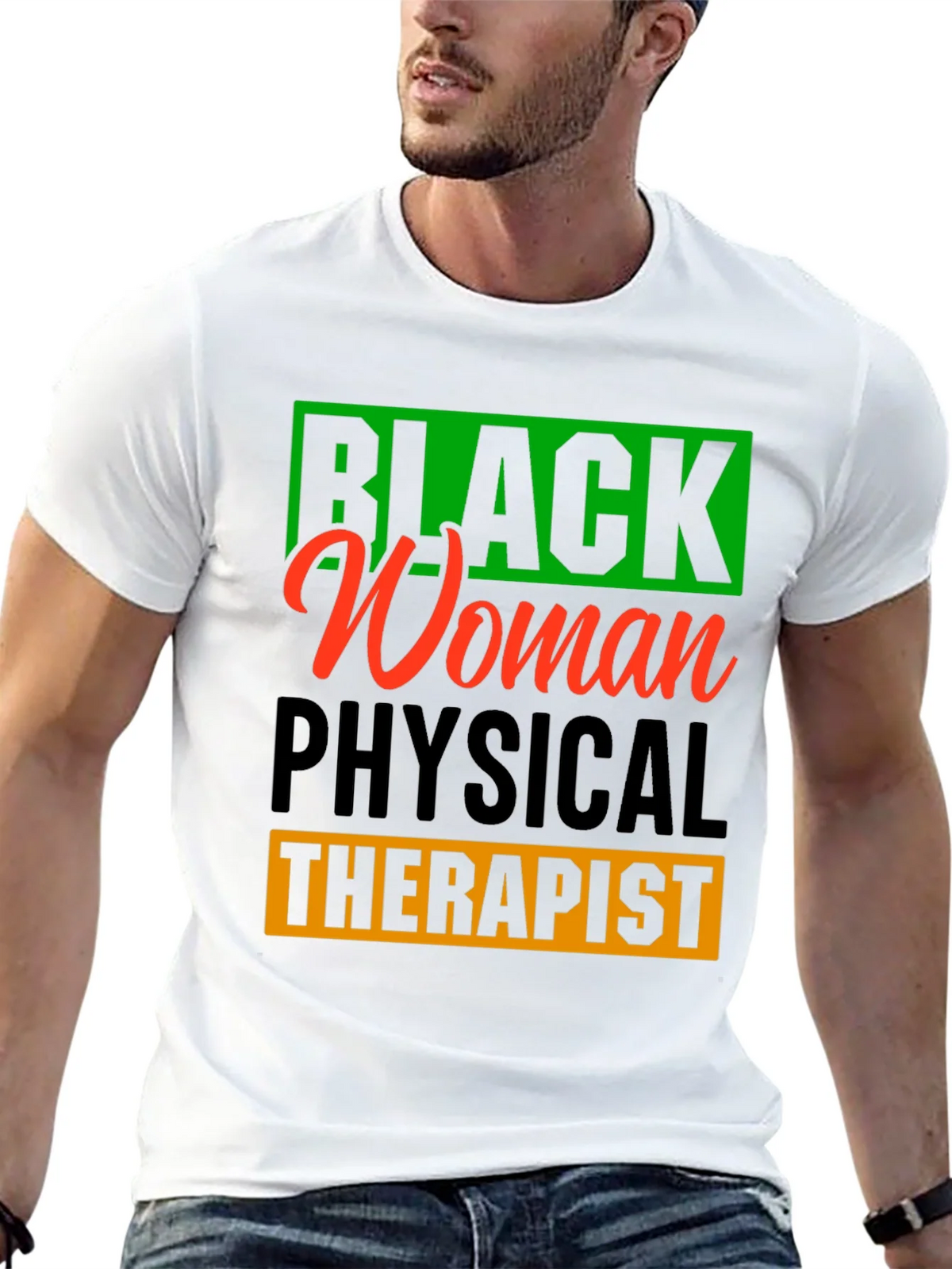 Black Woman Physical Therapist Graphic T-Shirt product image 9