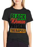 Black Woman Physical Therapist Graphic T-Shirt product image 1