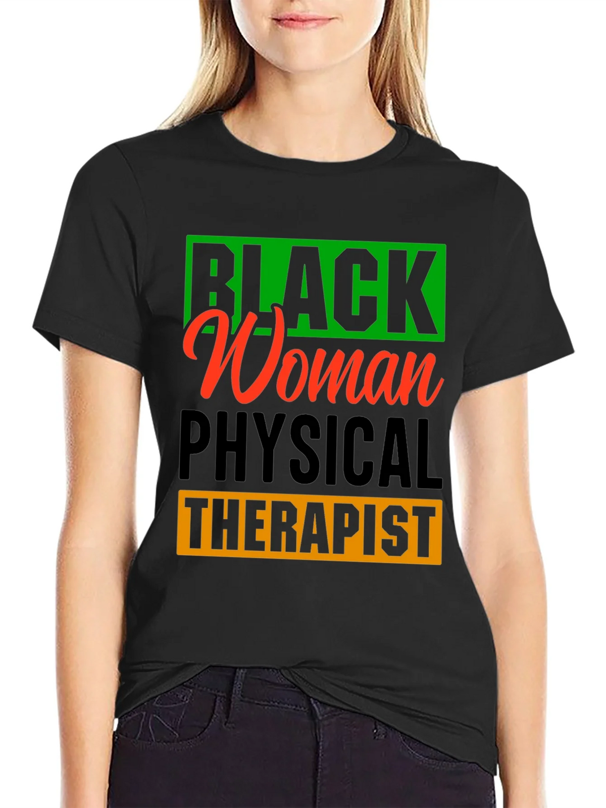 Black Woman Physical Therapist Graphic T-Shirt product image 1