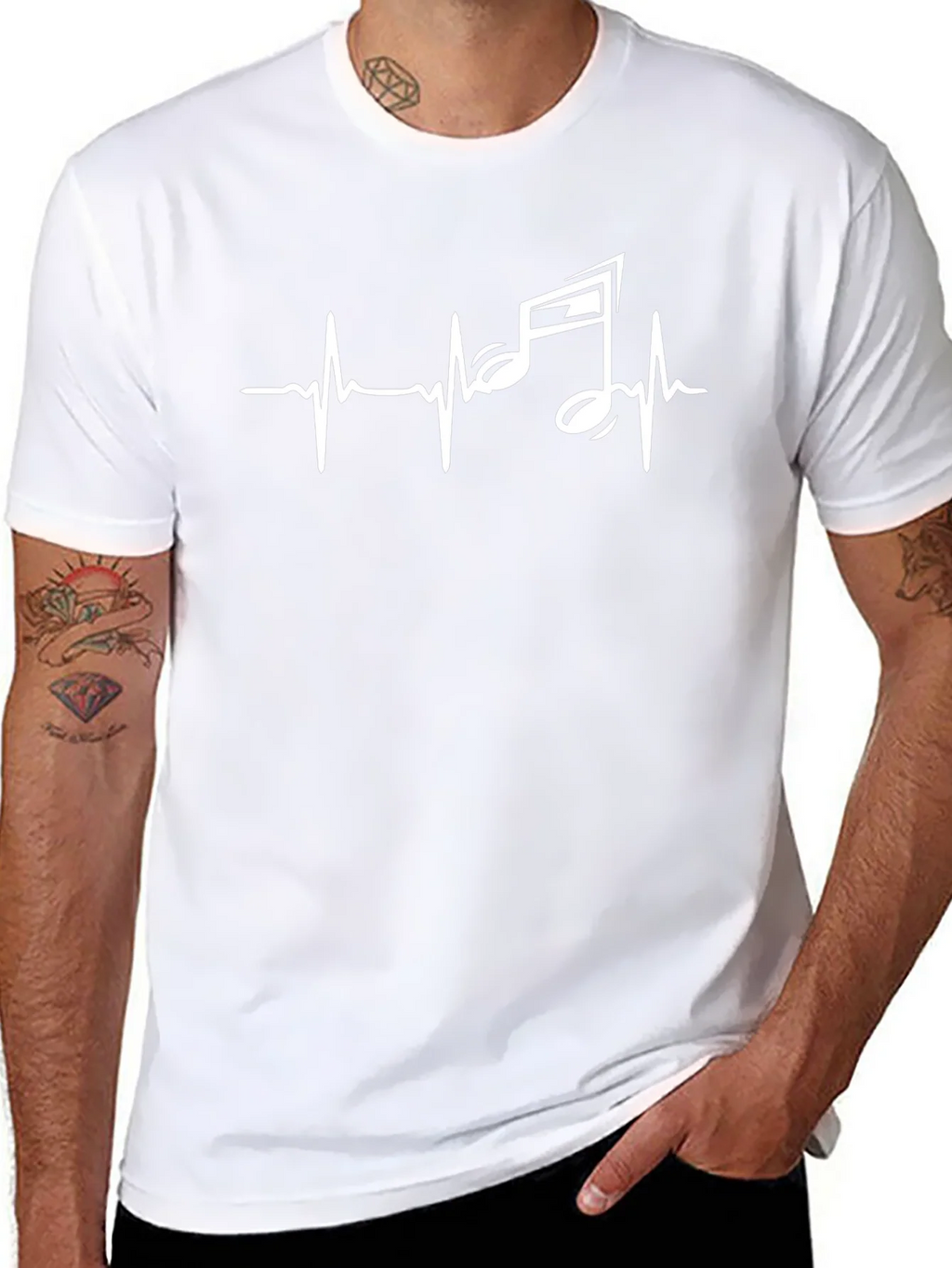 Music Heartbeat Graphic Tee - Black product image 7