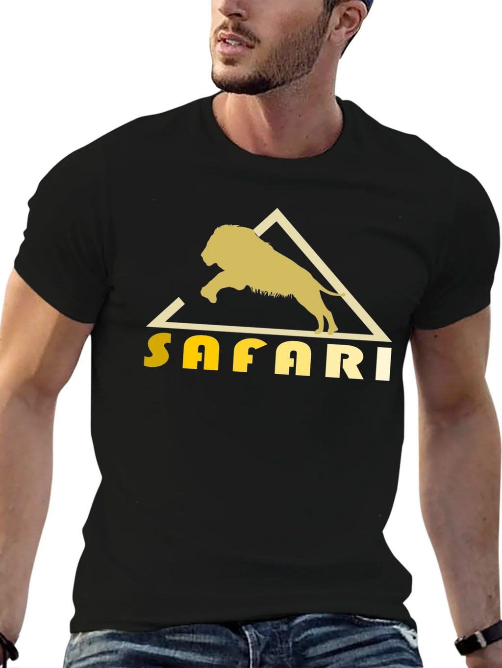 Safari Lion Graphic Tee - Classic Black T-Shirt product image 5