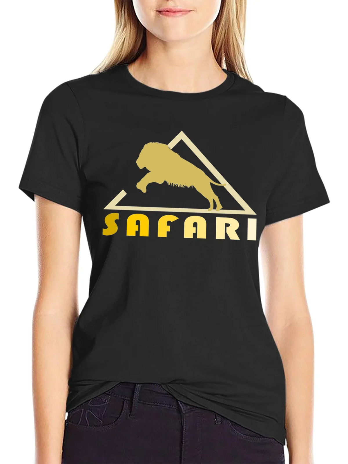 Safari Lion Graphic Tee - Classic Black T-Shirt product image 2