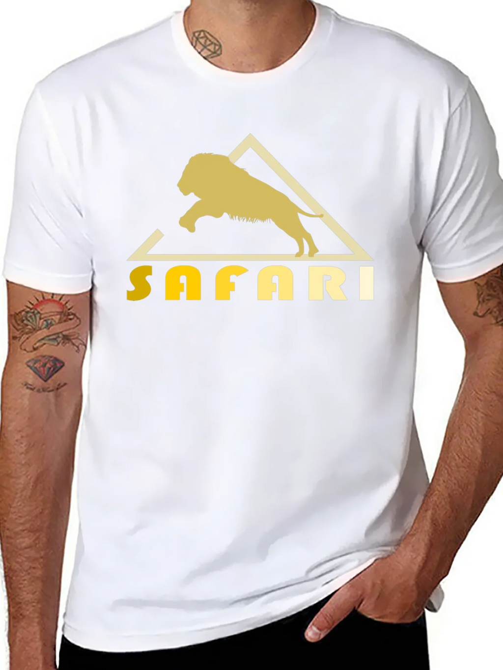 Safari Lion Graphic Tee - Classic Black T-Shirt product image 6
