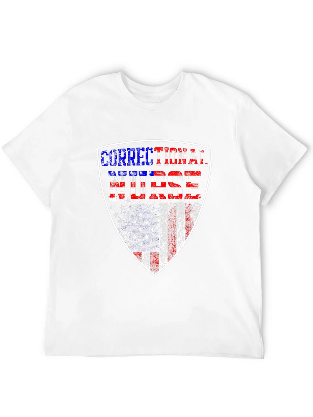 Correctional Nurse American Flag Shield T-Shirt product image 10