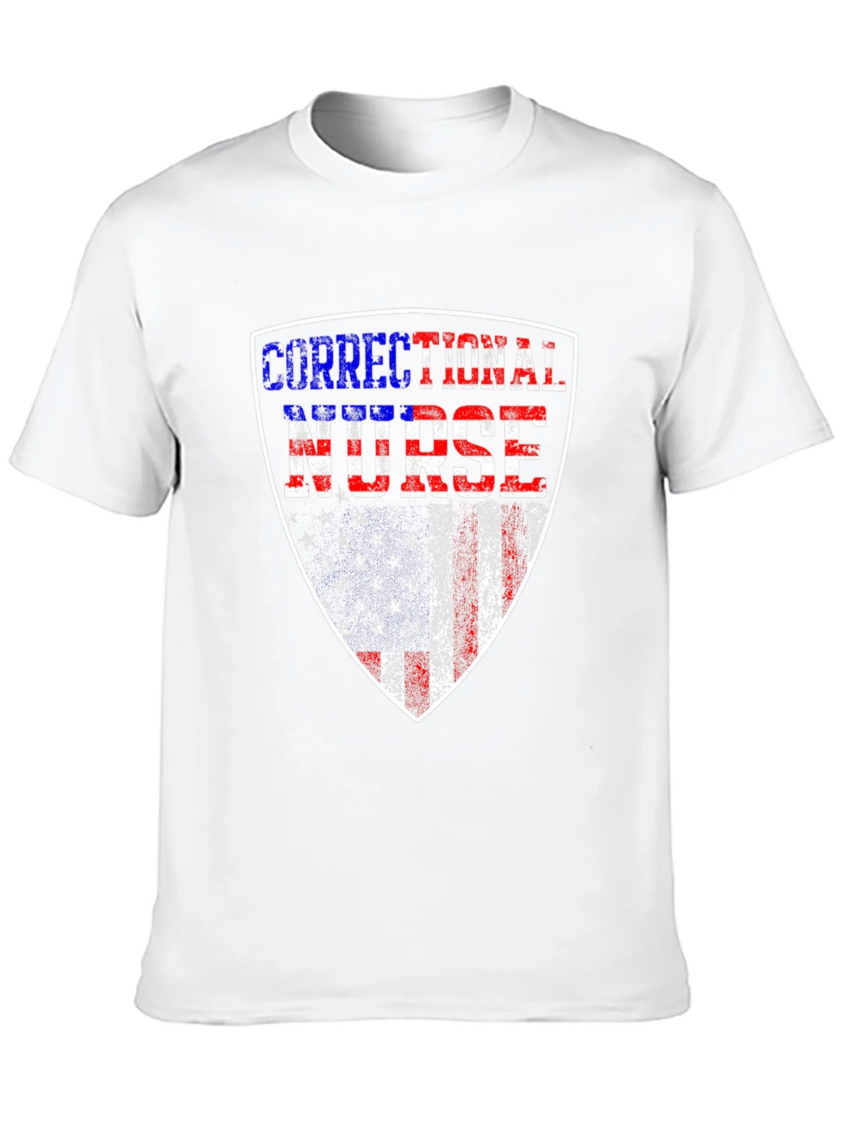 Correctional Nurse American Flag Shield T-Shirt product image 8