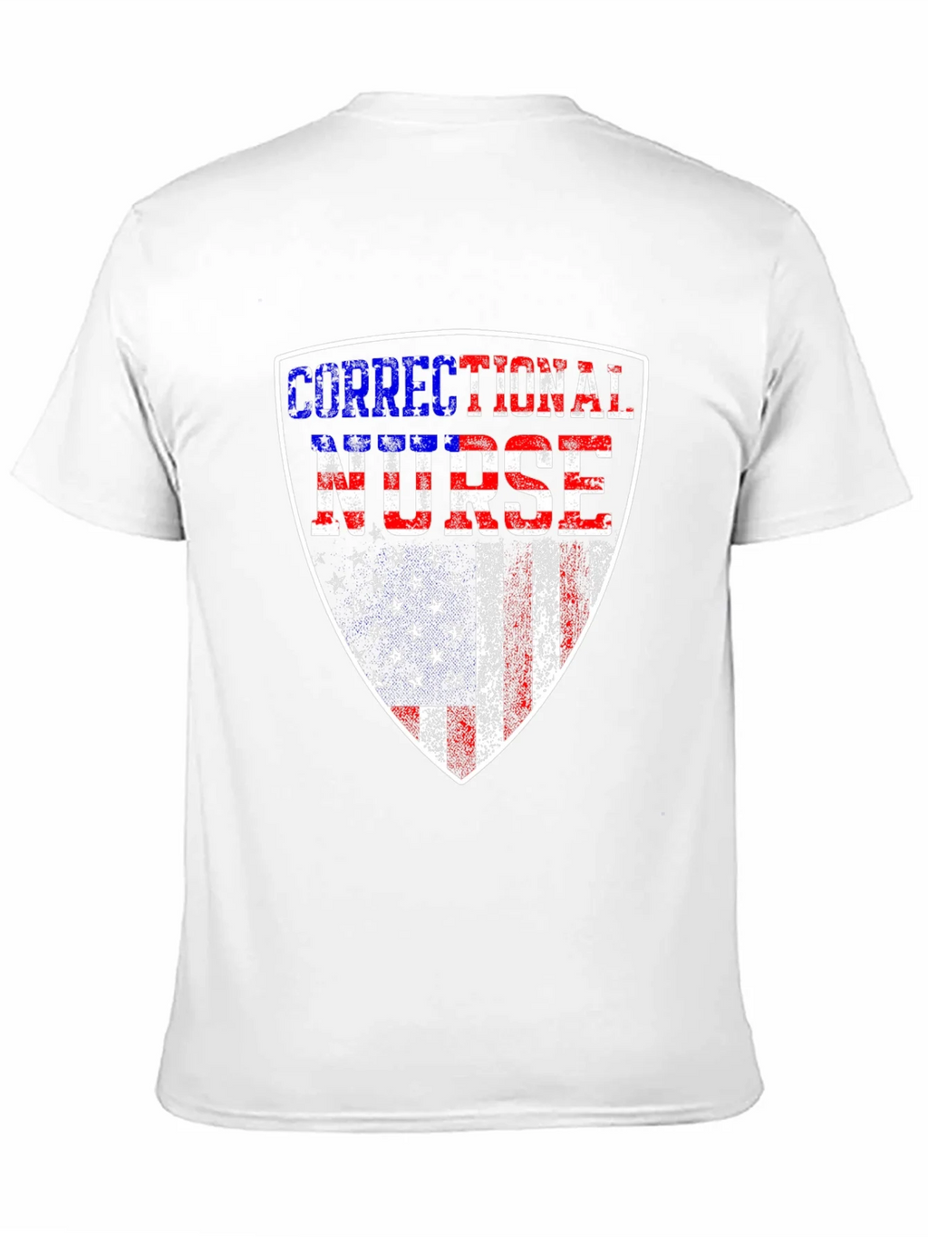 Correctional Nurse American Flag Shield T-Shirt product image 9