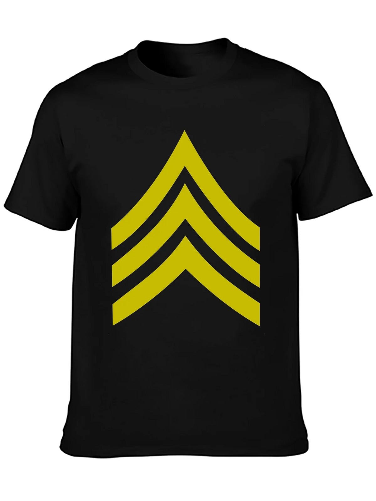 Military Sergeant Stripes Graphic Tee - Black product image 3
