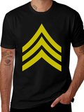 Military Sergeant Stripes Graphic Tee - Black product image 1