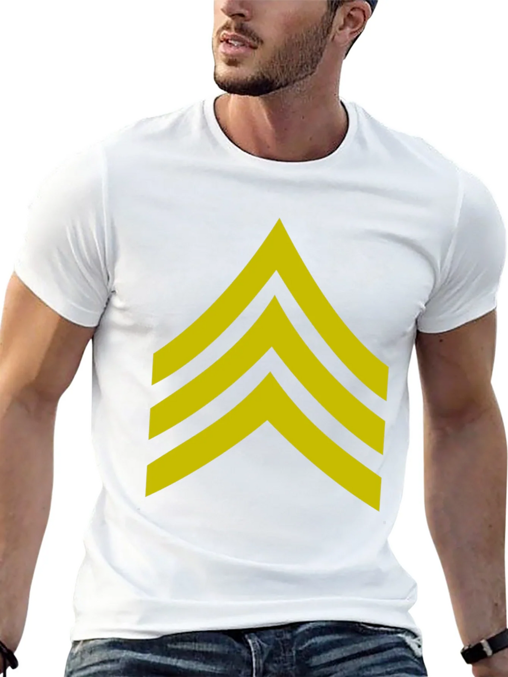 Military Sergeant Stripes Graphic Tee - Black product image 12