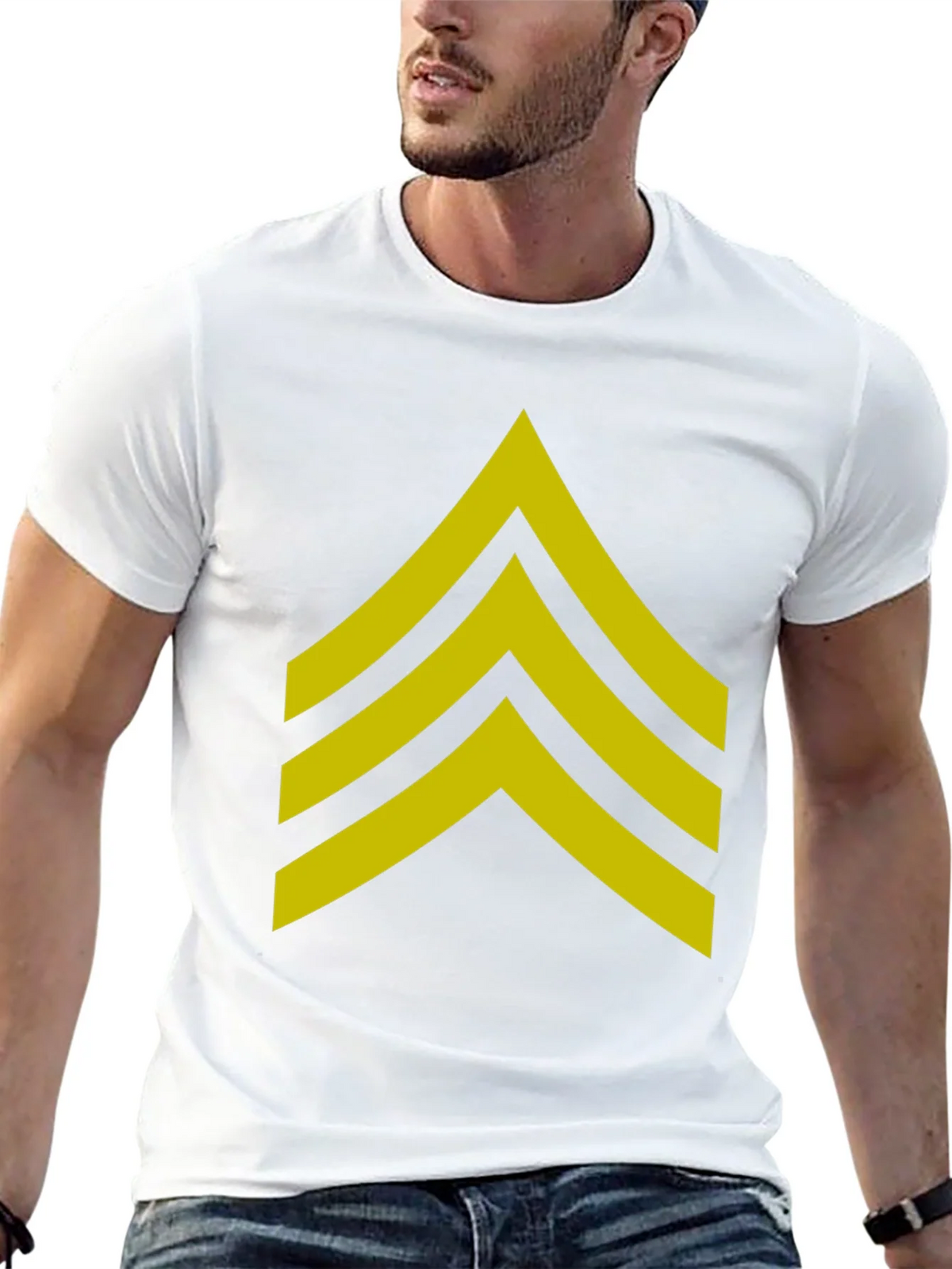 Military Sergeant Stripes Graphic Tee - Black product image 12