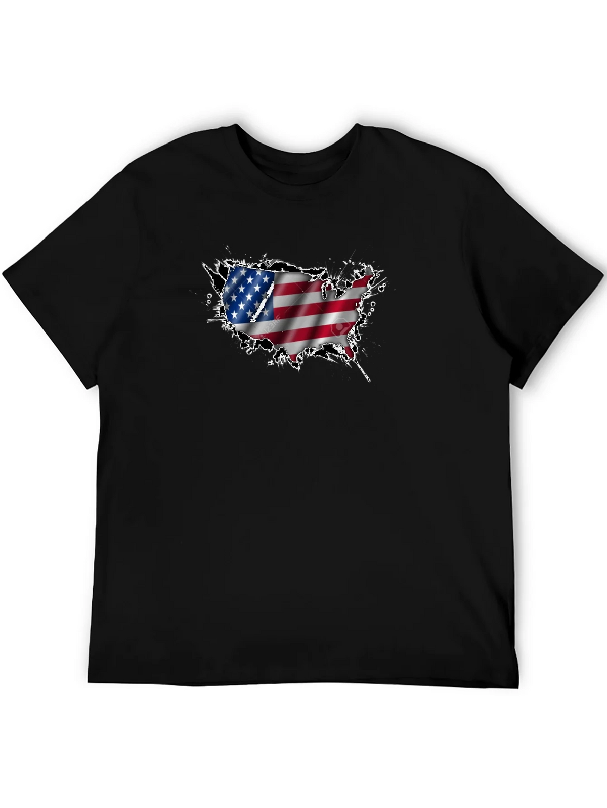 USA Flag Map Graphic T-Shirt product image 5