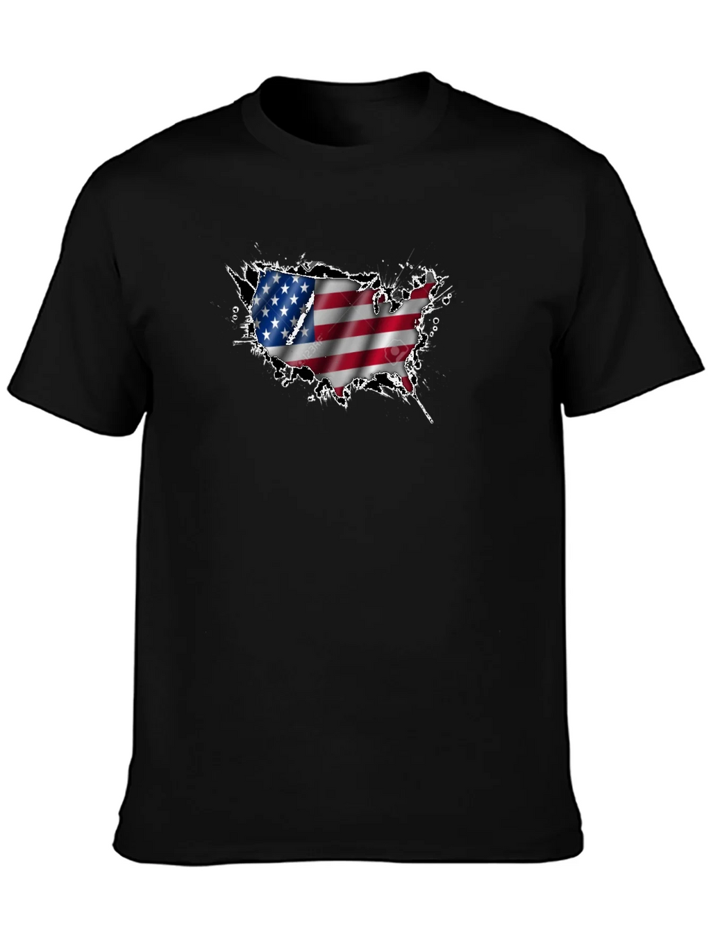 USA Flag Map Graphic T-Shirt product image 3