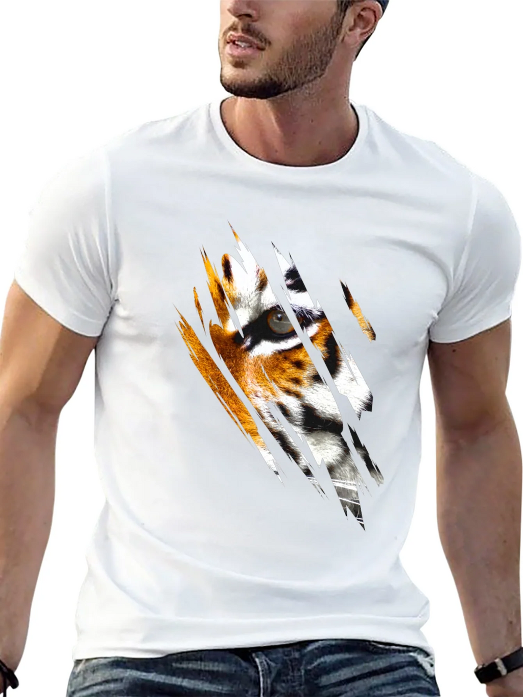 Tiger Eye Graphic Black T-Shirt product image 12