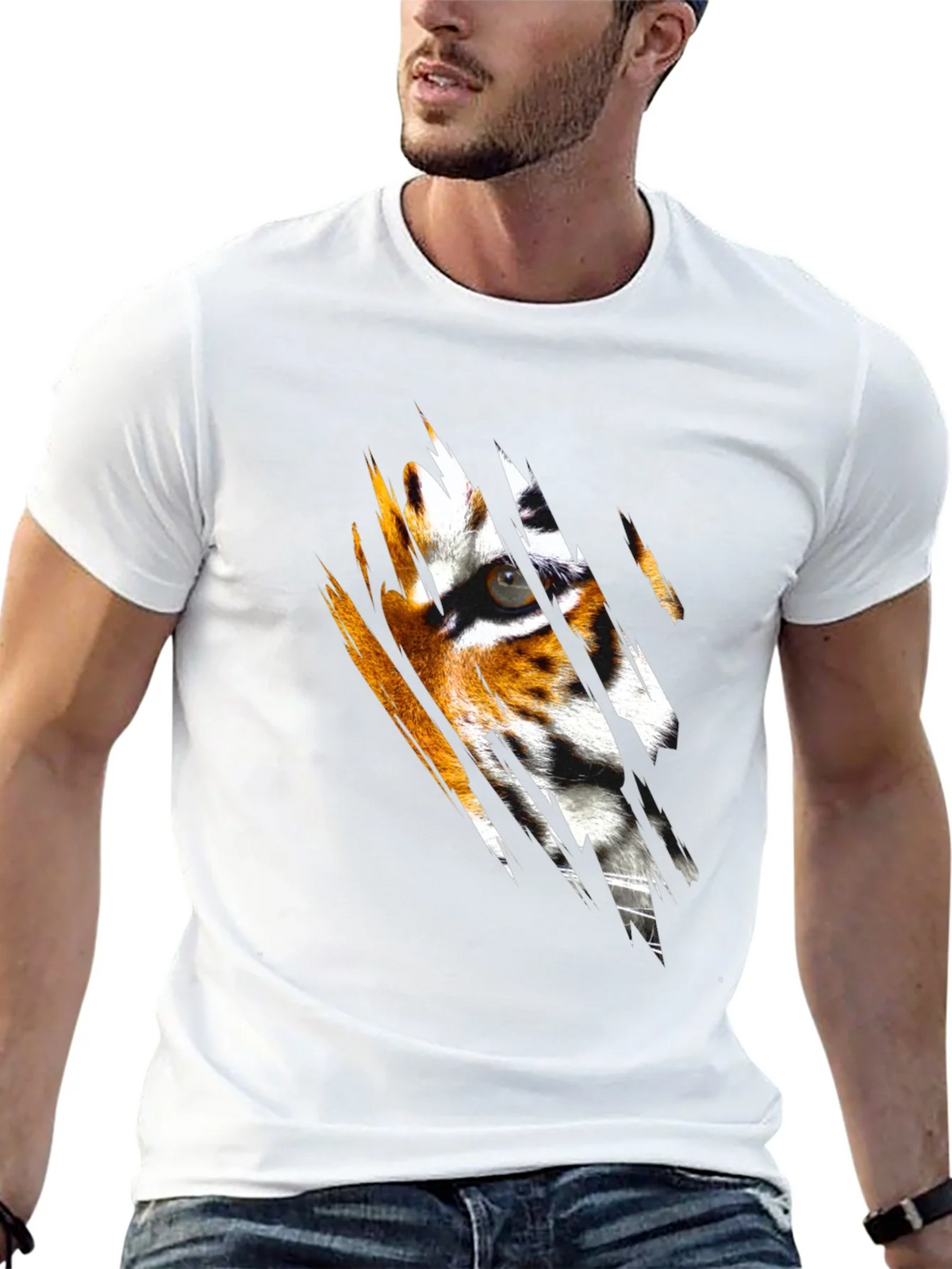 Tiger Eye Graphic Black T-Shirt product image 12