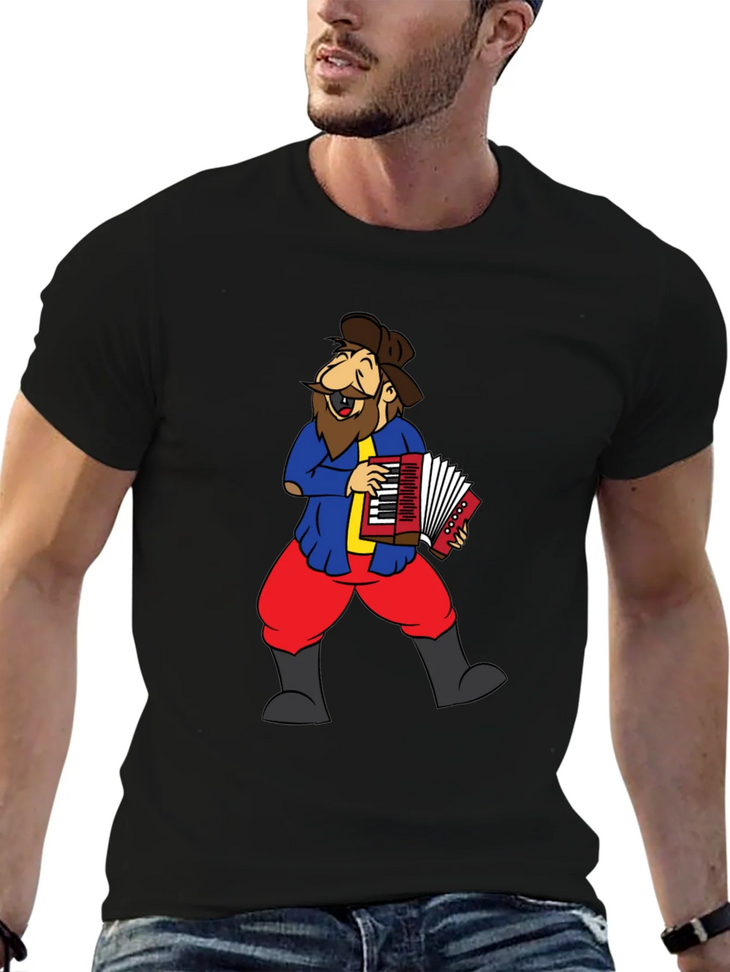 Accordion Player Graphic Tee - Black product image 5