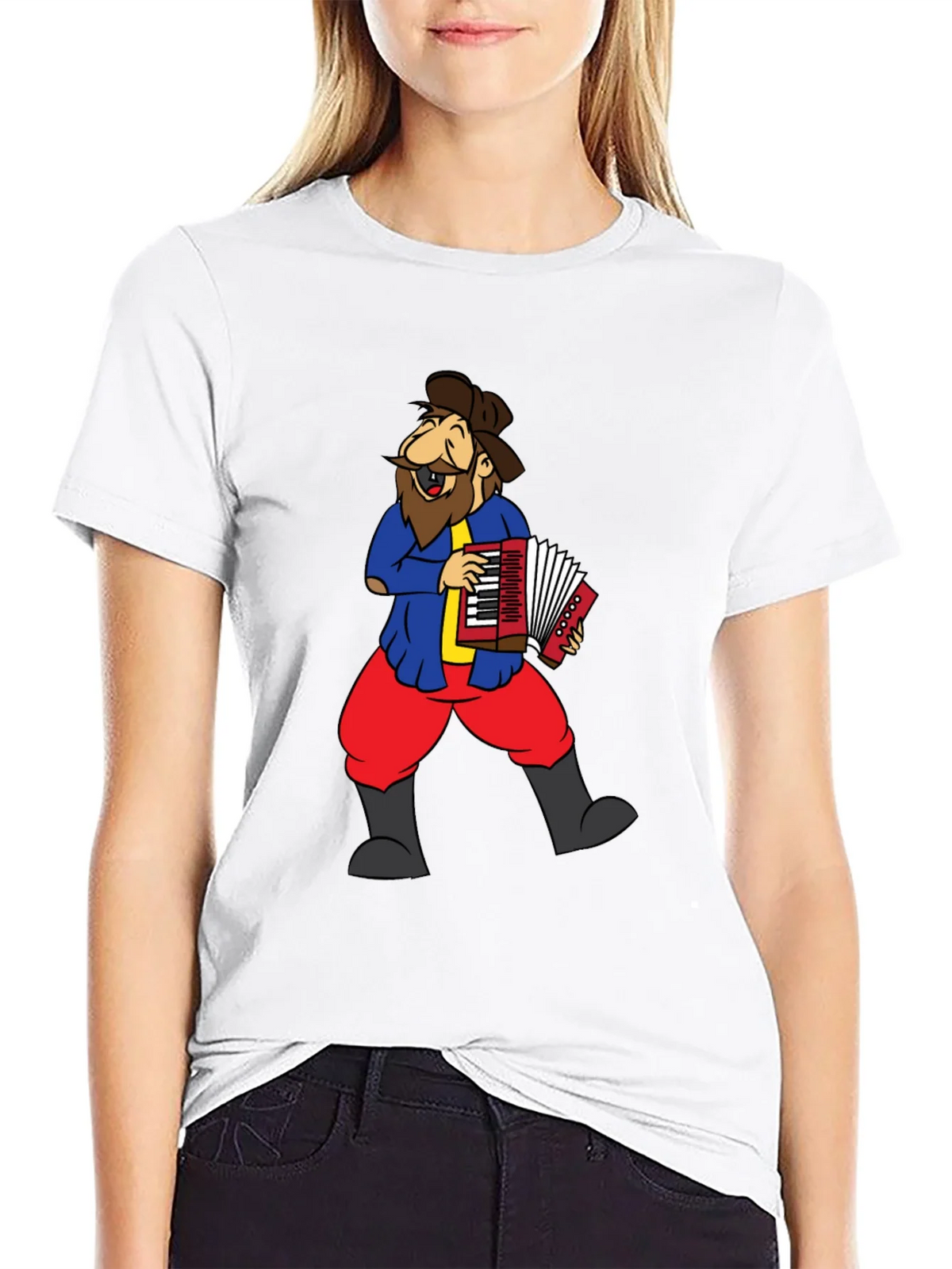 Accordion Player Graphic Tee - Black product image 7