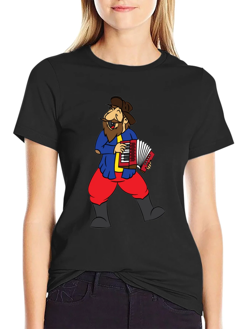 Accordion Player Graphic Tee - Black product image 2