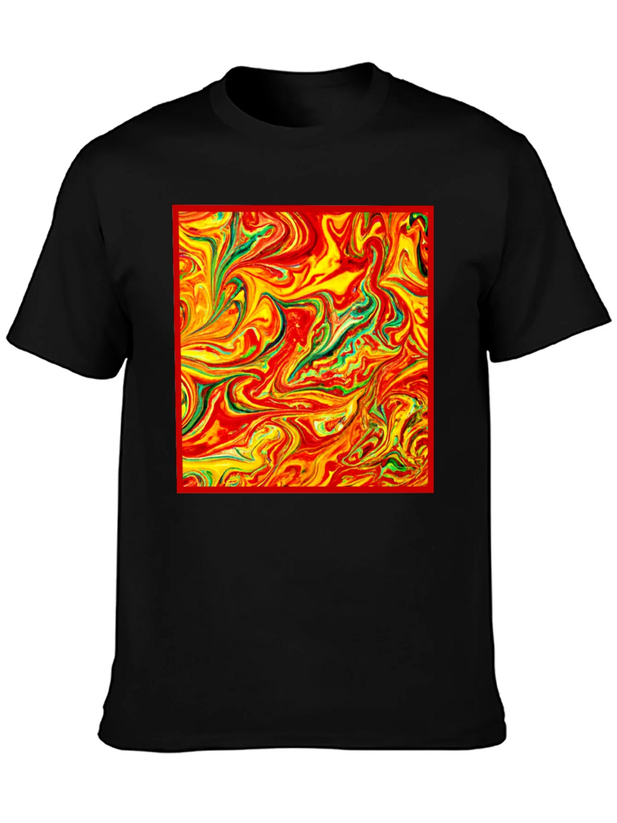 Abstract Swirl Tee - Vivid Artistic Print product image 3