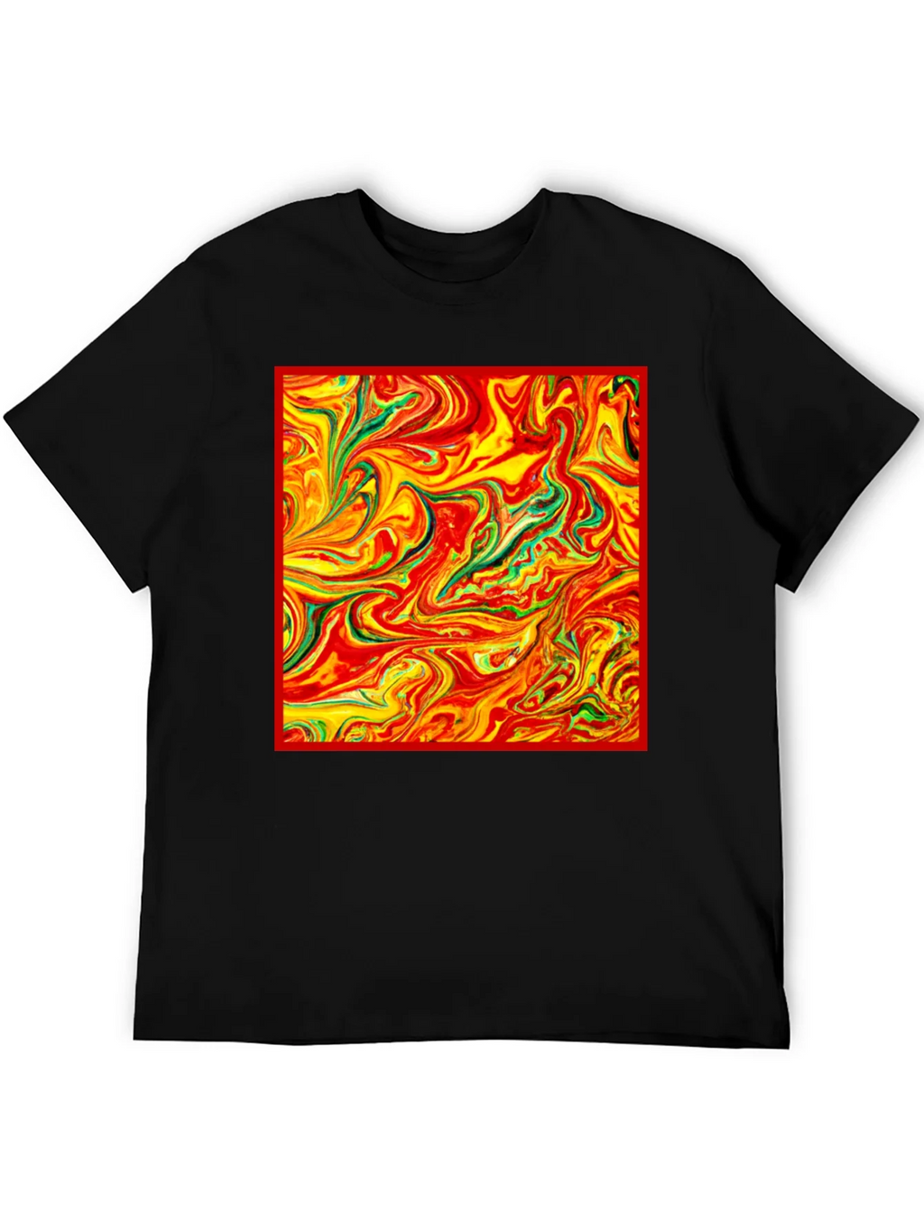 Abstract Swirl Tee - Vivid Artistic Print product image 4