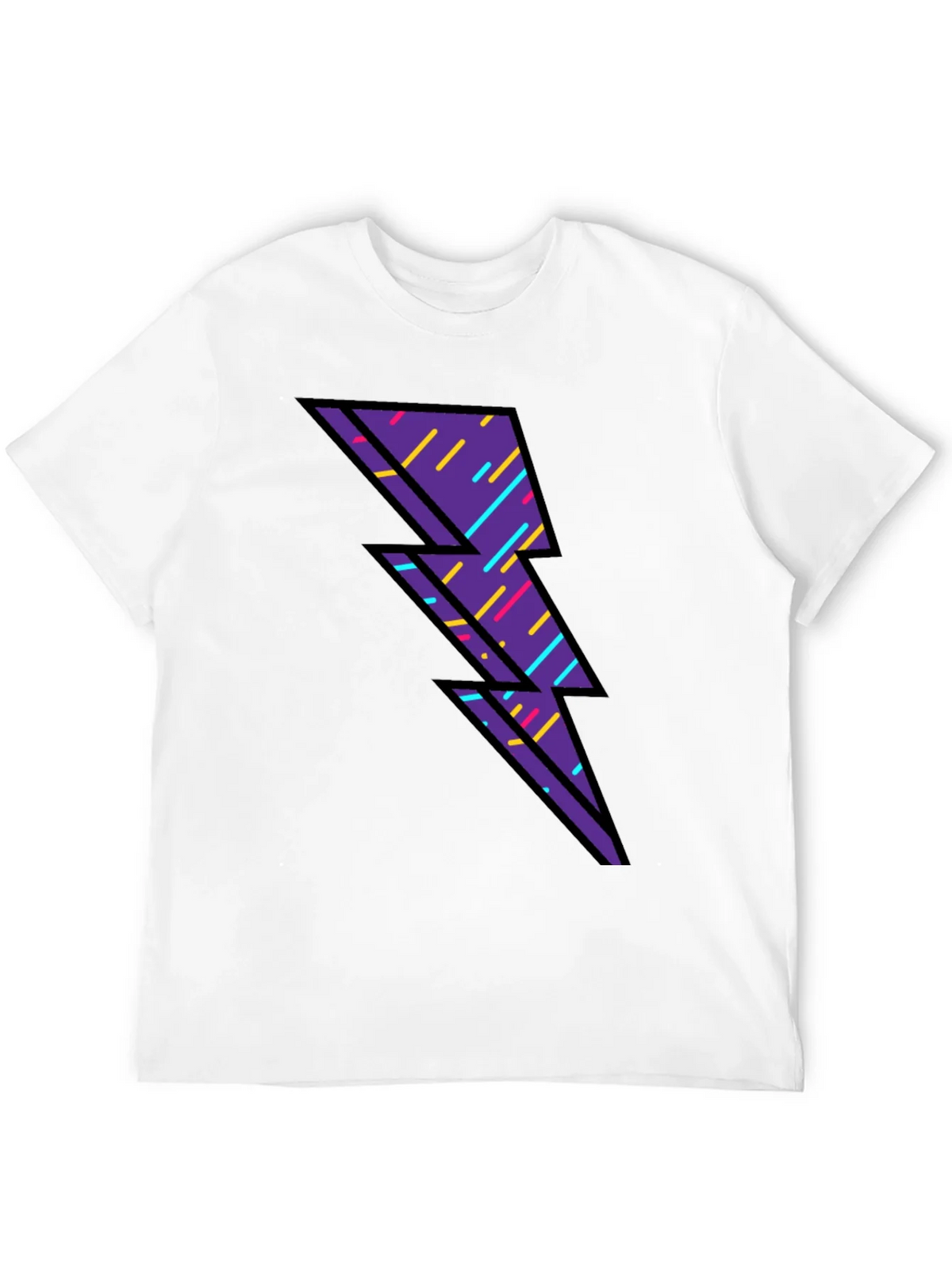 Retro Lightning Bolt Graphic T-Shirt - Black product image 10
