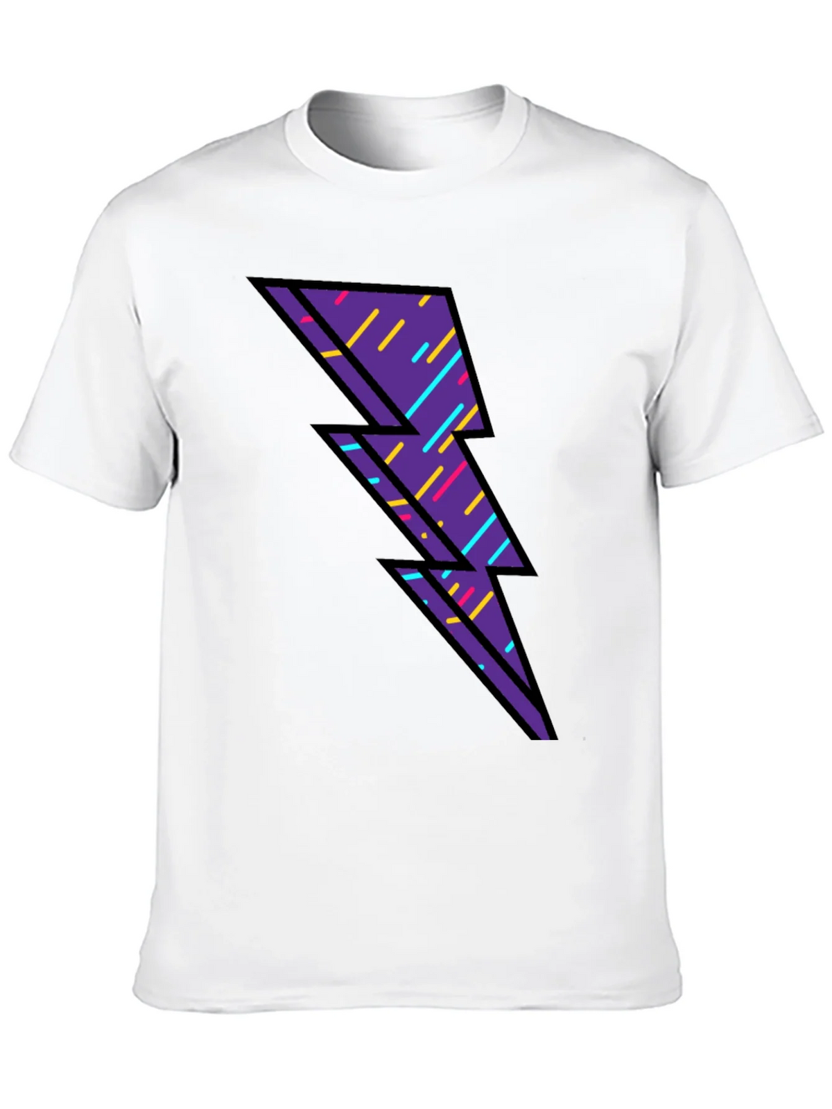 Retro Lightning Bolt Graphic T-Shirt - Black product image 9