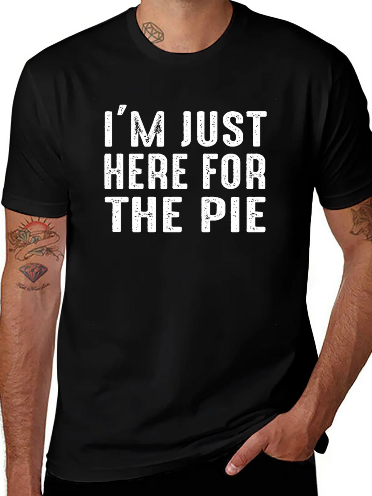 Im Just Here for the Pie Black T-Shirt product image 1