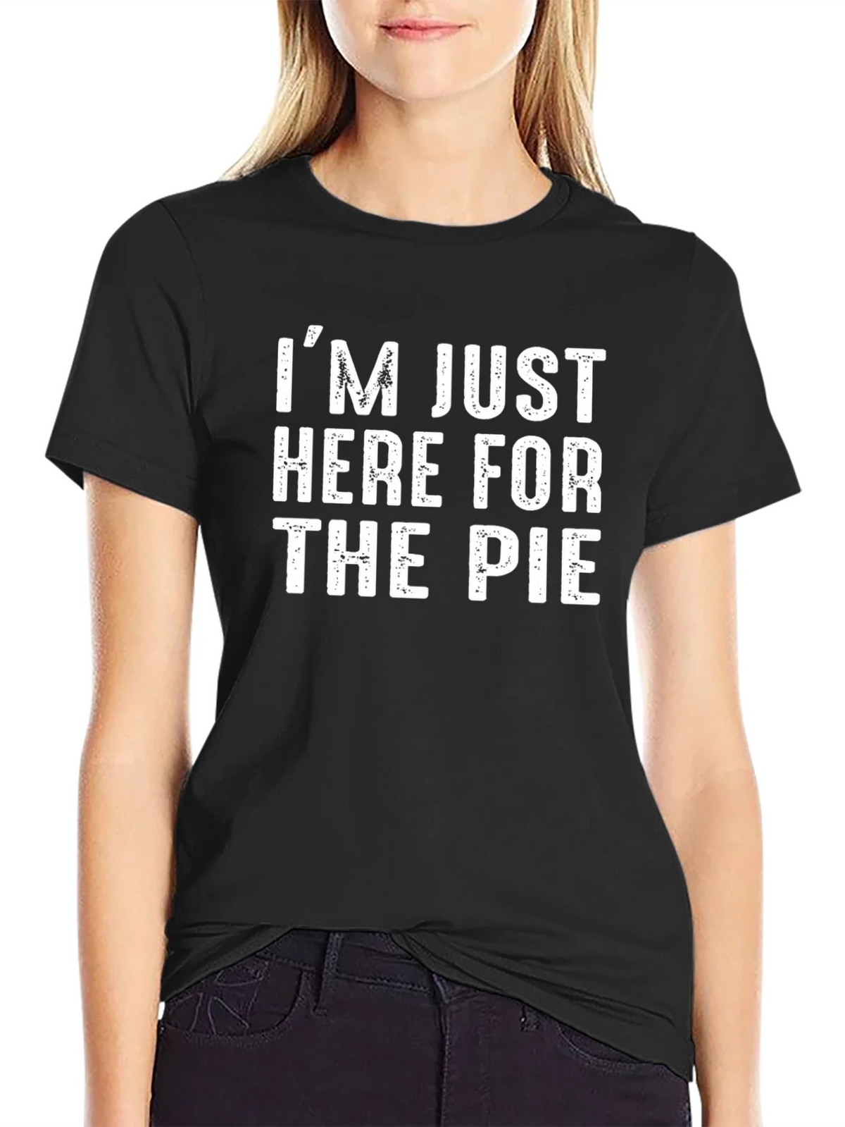 Im Just Here for the Pie Black T-Shirt product image 2