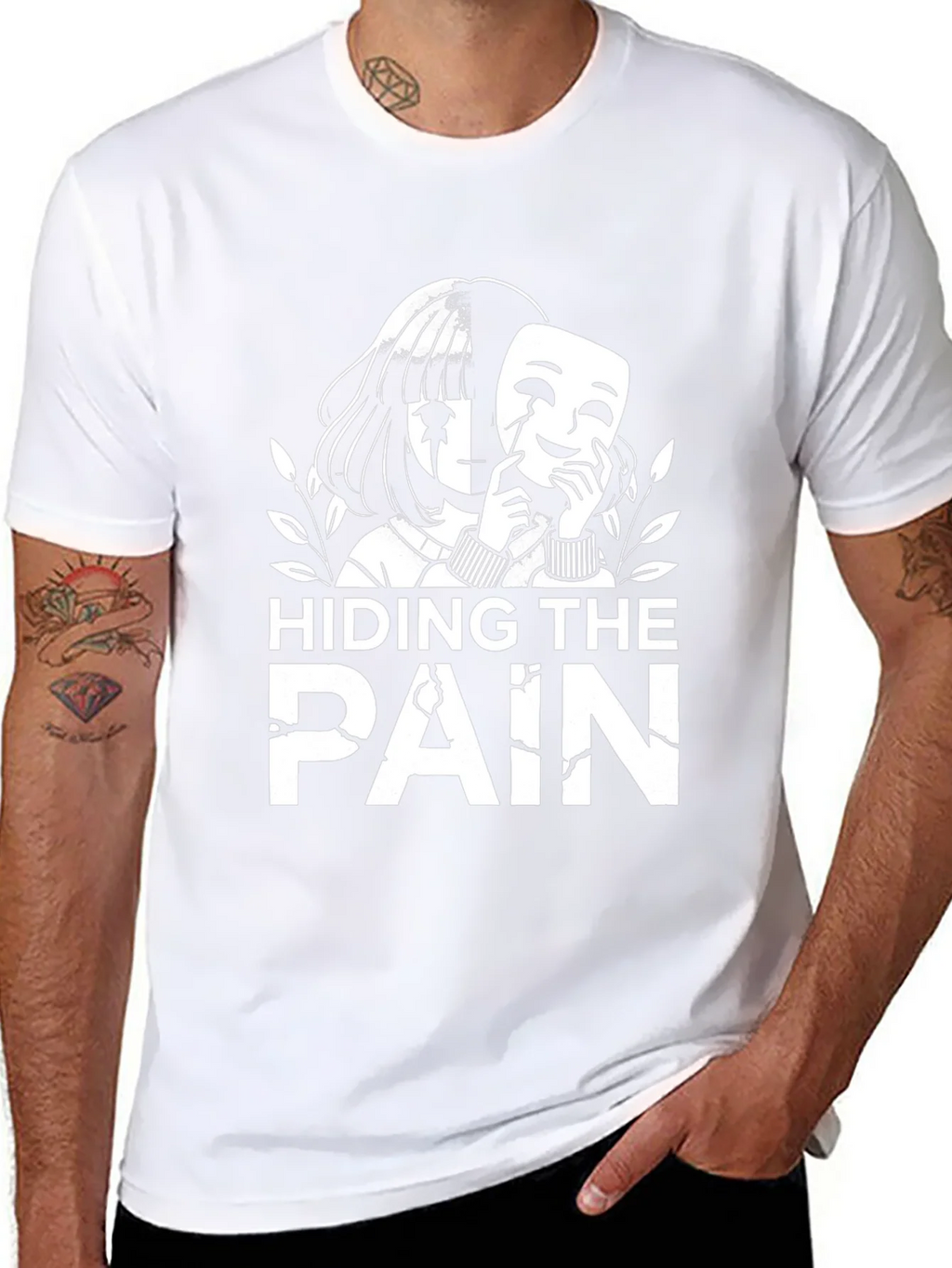 Hiding the Pain Graphic Tee product image 7