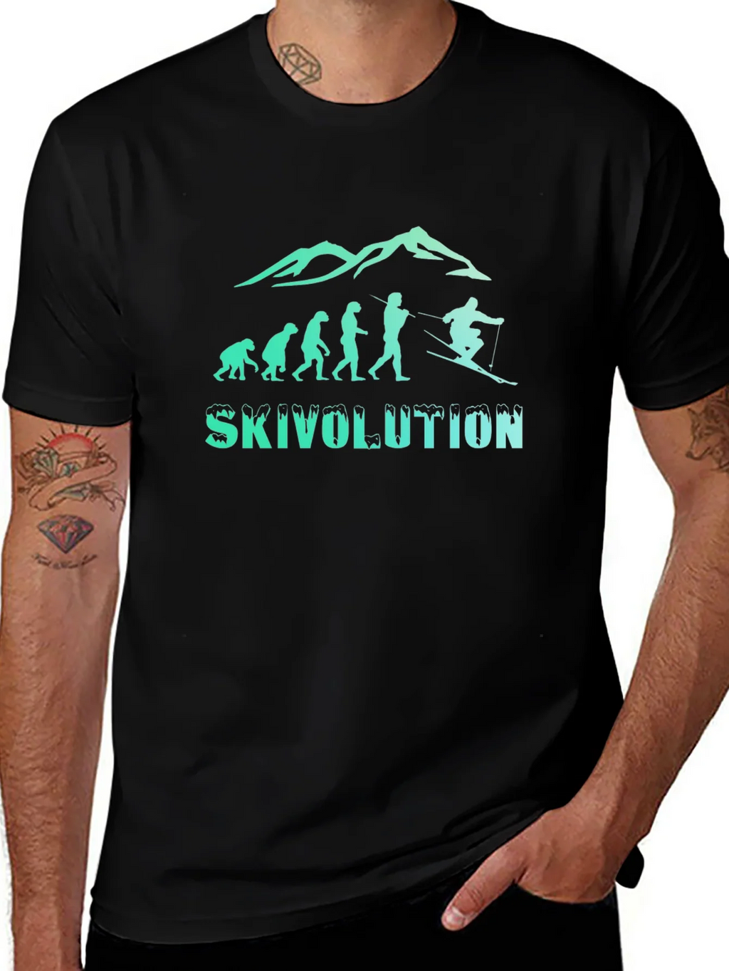 Skivolution Evolution Skiing T-Shirt product image 1
