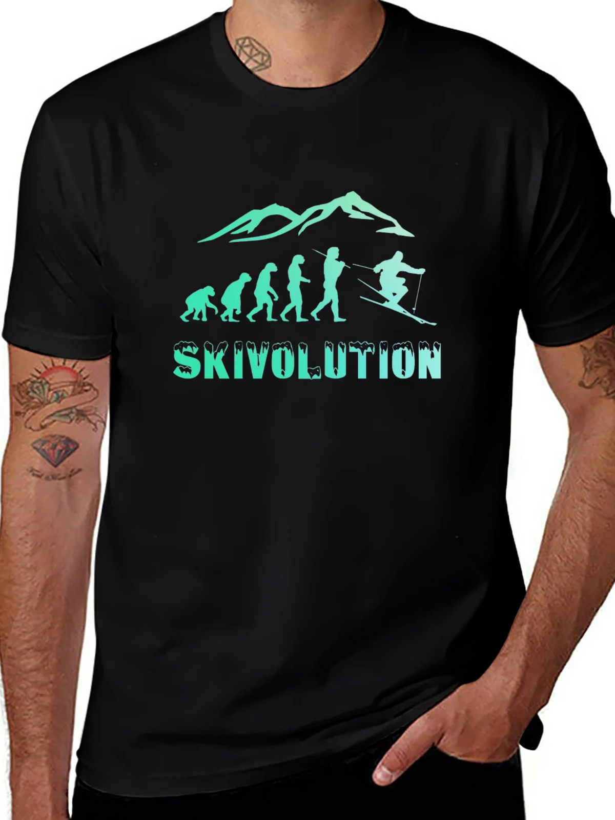 Skivolution Evolution Skiing T-Shirt product image 1