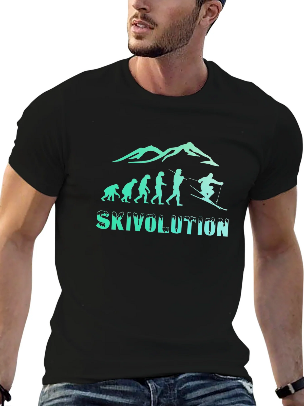 Skivolution Evolution Skiing T-Shirt product image 6