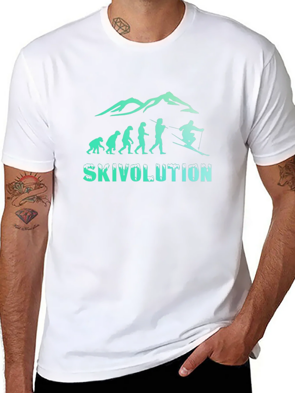 Skivolution Evolution Skiing T-Shirt product image 7