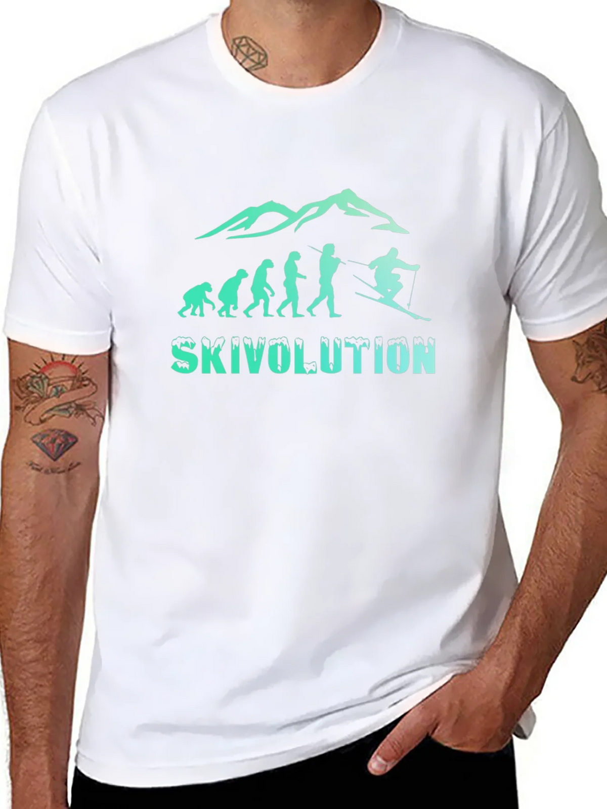 Skivolution Evolution Skiing T-Shirt product image 7