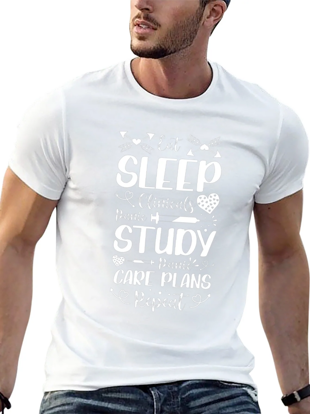 Eat Sleep Clinicals Nurse T-Shirt product image 12
