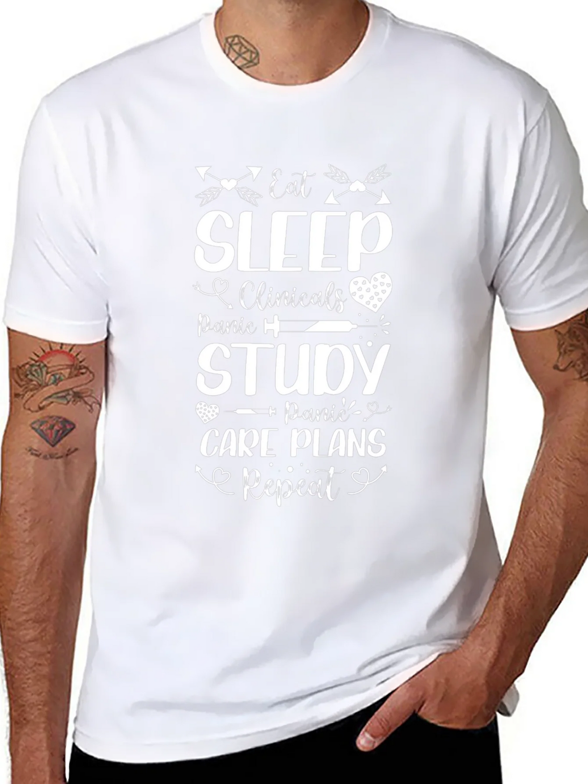 Eat Sleep Clinicals Nurse T-Shirt product image 7