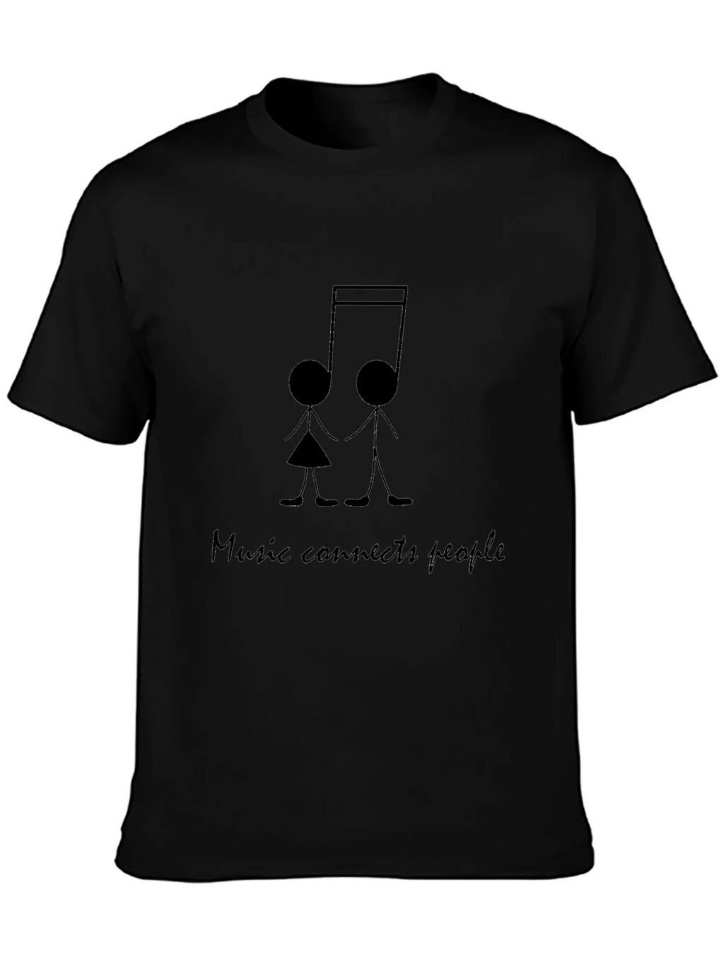 Music Connects People Black T-Shirt product image 3