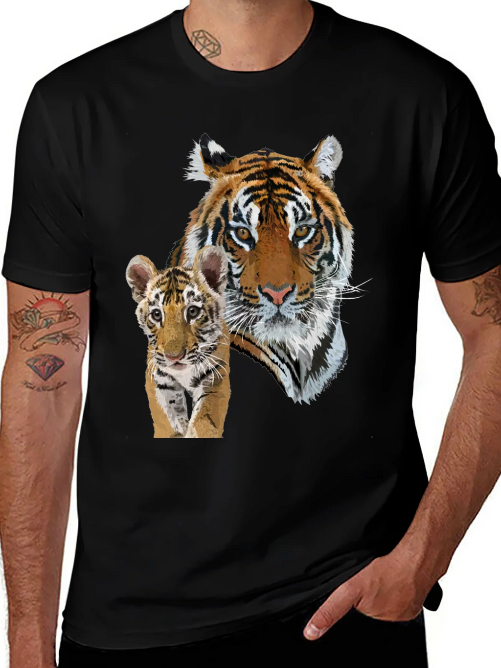 Tiger Cub Graphic Black T-Shirt product image 1