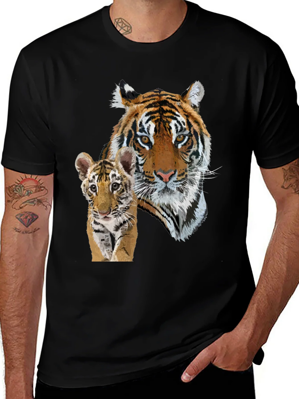 Tiger Cub Graphic Black T-Shirt product image 1